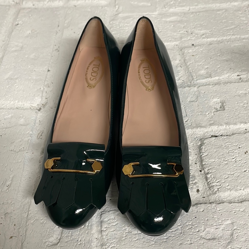Tod’s dark Green Flat Shoes